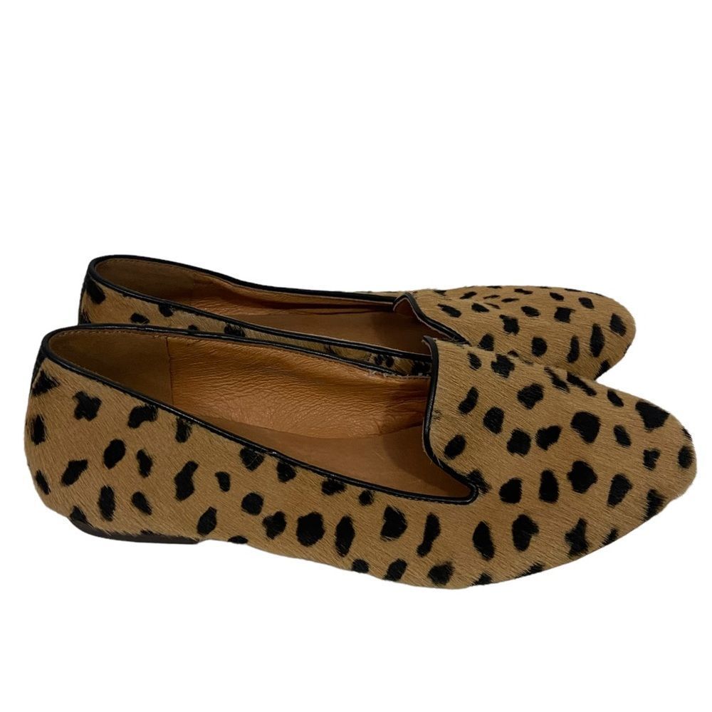 Madewell Leopard Print Calf Hair Slide On Loafers